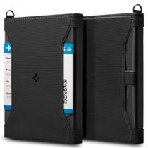Porta-capa de cartão de passaporte Wallet Travel Spigen Life Black