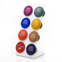 Porta Cápsula Acrílico Dolce Gusto Espinha Branco - 8 un.