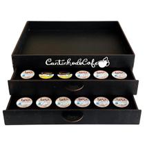 Porta capsula bandeja cantinho do café com 2 gavetas suporte apoio cafeteira chá xícaras