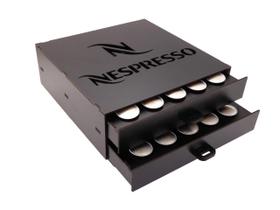 Porta Capsula Café Nespresso MDF Preto 50 Capsula Gaveta - Make Laser