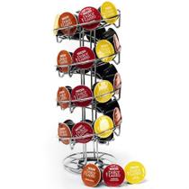 Porta Cápsula De Café Espiral Giratório Cromado 40 Cápsulas Porta Cápsula De Café Espiral Giratório Cromado 40 Cápsulas