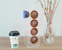 Porta Cápsula Dolce Gusto Torre 16 Cápsulas Transparente e Preto