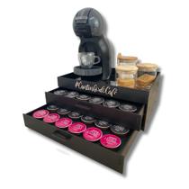 Porta Cápsulas 2 Gavetas Preta Dolce Gusto Bandeja Espelhada Porta Cápsulas 2 Gavetas Preta Dolce Gusto Bandeja Espelhada
