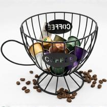 Porta Cápsulas Café Formato Xícara Aramado Universal Nespresso Dolce Gusto e Três Porta Cápsulas Café Formato Xícara Aramado Universal Nespresso Dolce Gusto e Três