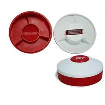 Porta Cápsulas Circular 3 Divisórias Com Cortador