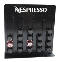 Porta Capsulas Compatível Com Nespresso Suporte Feito De Madeira Café Cafeteira MDF Cor Preta - 502