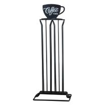 Porta capsulas Cool Black de cafe em metal L15,5xP10xA39,5cm cor preta - Dynasty Porta capsulas Cool Black de cafe em metal L15,5xP10xA39,5cm cor preta - Dynasty