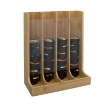 Porta Cápsulas de Bambu Oikos Universal com 4 Divisórias