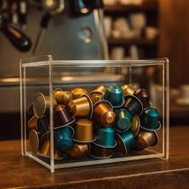 Porta Cápsulas de Café em Acrílico Cristal 4mm Expositor de Luxo Organizador Premium
