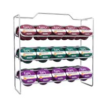 Porta Cápsulas de Prateleira Cromado Para 30 Cápsulas TRES 3 Corações Porta Cápsulas de Prateleira Cromado Para 30 Cápsulas TRES 3 Corações
