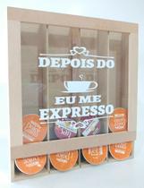 Porta Cápsulas Em Mdf Cru 27x23cm Dps Do Café Eu Me Expresso