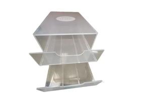 Porta Capsulas Gaveta Dolce Gusto Duas Gavetas Acrílico cristal Copa Escritório