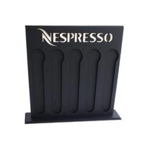 Porta Cápsulas Nespresso Em Mdf Preto Com Base Café Expresso MGL