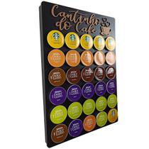 Porta Cápsulas Quadro Café Cozinha 30x40 Decorativo Dolce Gusto -Preto -Cantinho do Café 30 Cápsulas
