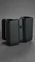 Porta Carregador Duplo Passador Cinto Preto Porta Carregador Duplo Passador Cinto Preto