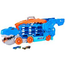 Porta Carrinhos com Pista Hot Wheels com Luz e Som - Transportador T-Rex Ultimate - Mattel Porta Carrinhos com Pista Hot Wheels com Luz e Som - Transportador T-Rex Ultimate - Mattel