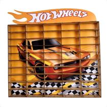 Porta Carrinhos Hot Wheels Expositor 50 Carrinhos Madeira Mdf Colecionaveis