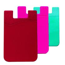 Porta-Cartão Adesivo para Celular - Elegância em material sintético ou Silicone