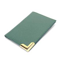 Porta Cartão Carteira Slim Pequena em Couro Legitimo Metal Dourado Road Seven