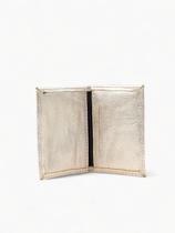 Porta Cartão Couro - Dourado