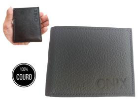 Porta Cartao Credito Cnh/cédulas/cartões Mini Couro Compacta - Onix