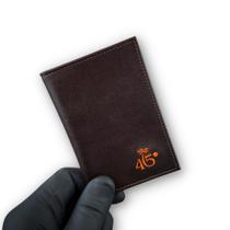 Porta Cartão de Couro Clássico Leve Estiloso Moderno Pequeno