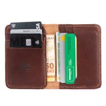 Porta Cartão De Couro Legitimo Masculina Slim Pequena Porta Cartão De Couro Legitimo Masculina Slim Pequena
