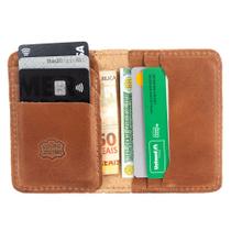 Porta Cartão De Couro Legitimo Masculina Slim Pequena