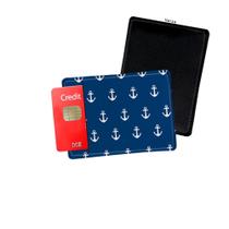 Porta Cartão de Credito Ancora Marinha Azul