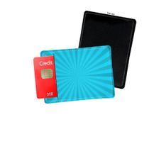 Porta Cartão de Credito Azul Efeito Raios Sol