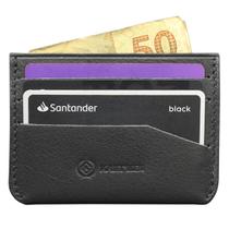 Porta Cartão De Crédito Carteira Pequena Couro Legítimo Slim Compacta