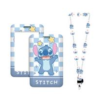 Porta-Cartão De Crédito Disney Stitch Para Meninas E Meninos Com Cordão Para Identificação