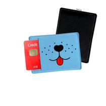 Porta Cartão de Credito Dog Cachorro Lingua F Azul - Personalize do seu jeito