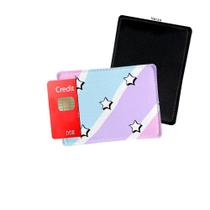Porta Cartão de Credito Estrelas Faixas Onduladas - Personalize do seu jeito