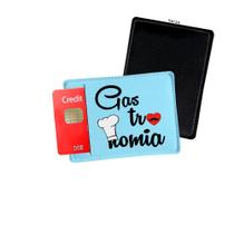 Porta Cartão de Credito Gastronomia Azul - Personalize do seu jeito