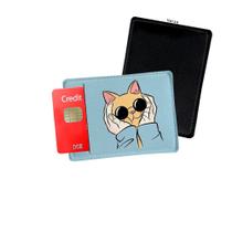 Porta Cartão de Credito Gato Laranja Carinho - Personalize do seu jeito
