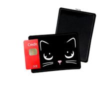 Porta Cartão de Credito Gato Preto - Personalize do seu jeito
