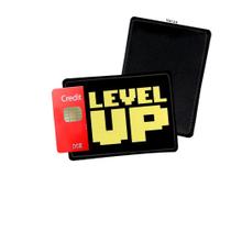 Porta Cartão de Credito Level Up Amarelo - Personalize do seu jeito