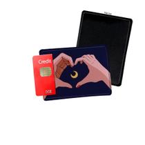 Porta Cartão de Credito Mãos Lua Coração