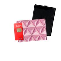 Porta Cartão de Credito Piramedes Rosa Back