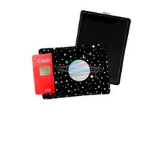 Porta Cartão de Credito Planeta Universo Estrelas - Personalize do seu jeito