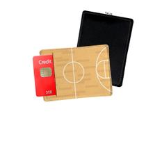 Porta Cartão de Credito Quadra de Basquete Marrom - Personalize do seu jeito