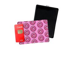 Porta Cartão de Credito Rosquinhas Rosa Fundo