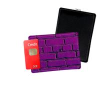 Porta Cartão de Credito Wallpaper Parede Roxo