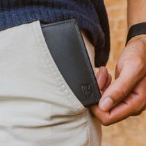 Porta Cartão Masculino Slim Minimalista Couro Legítimo RFID