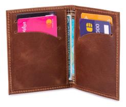 Porta Cartão Mini Carteira 100% Couro Legítimo Slim