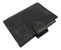 Porta Cartão Mini Carteira Em Couro Com Ziper Botão Porta Moedas Documentos Notas