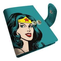 Porta Cartao PU Carteira Mulher Maravilha Face DC Comics