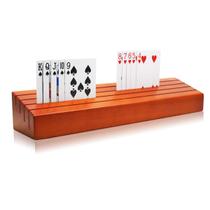 Porta-cartas de baralho Exqline Wooden 35 cm x 8 cm para crianças e adultos