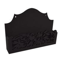 Porta Cartas Flor com Passaro 24,6x4,6x18 Mdf Madeira Pintado Porta Cartas Flor com Passaro 24,6x4,6x18 Mdf Madeira Pintado